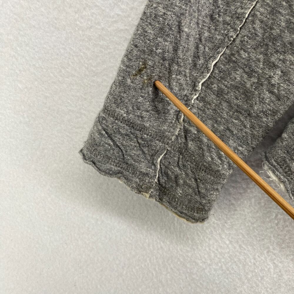 EILEEN FISHER Jacket PL Double Knit Jersey Cotton Raw Trim Button Up Blazer Gray - Picture 13 of 15